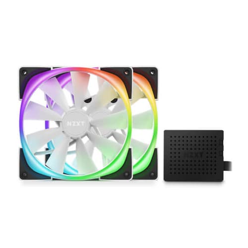 Nzxt Aer RGB 2 White 140mm Cabinet Fan Kit (Twin Pack)